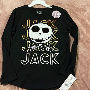 Girl’s Size S(6/6X) Jack Skeleton 2Way Sequin Long Sleeve T-Shirt NWT